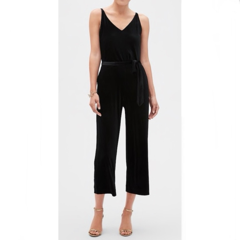 Banana Republic - Black Velvet Jumpsuit